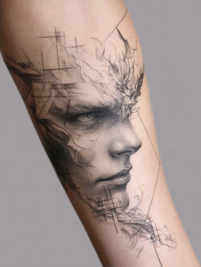design a modern and minimalist tattoo design