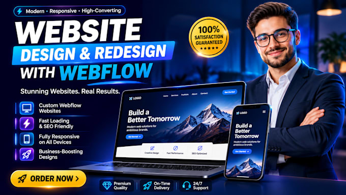 be your webflow developer for webflow design webflow website and webflow