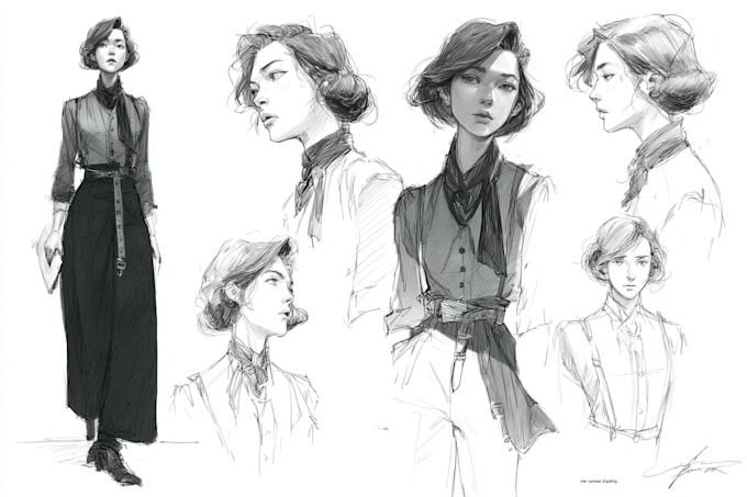 sketch any character in any way