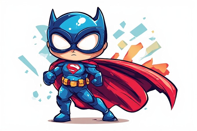 create cute superhero cartoon for you