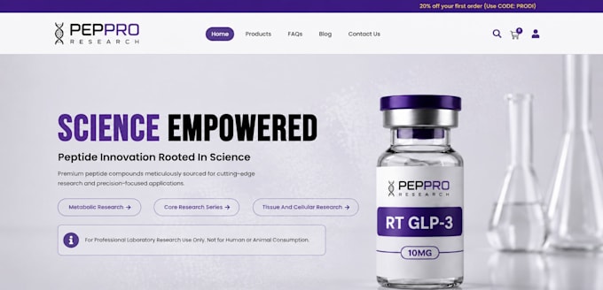 build an fda compliant peptide ecommerce store with SEO