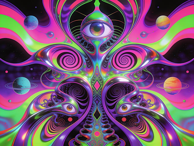 make psychedelic illustrations for you