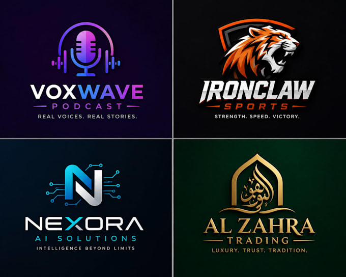 make modern logo design and brand identify
