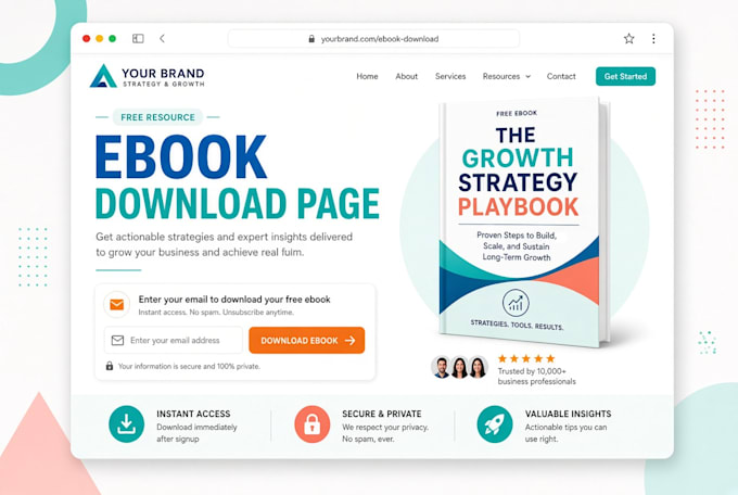 design a beautiful landing page with form for lead capture