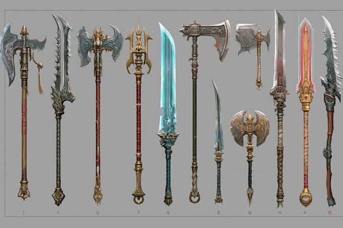 design your fantasy and dnd weapons