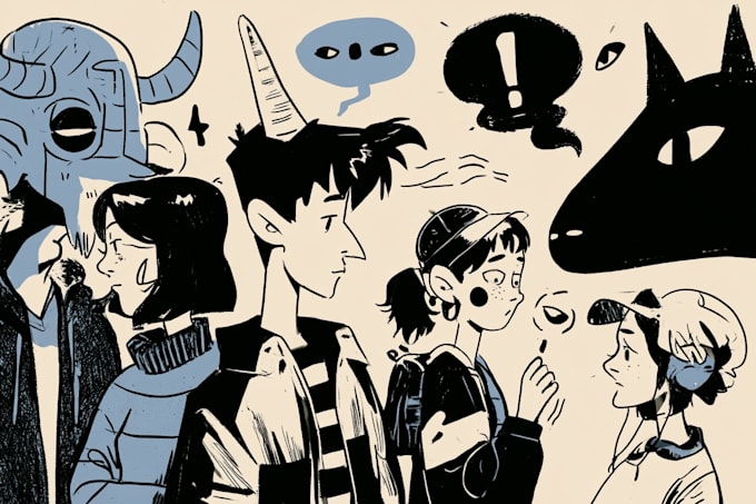 draw cartoon illustrations for you