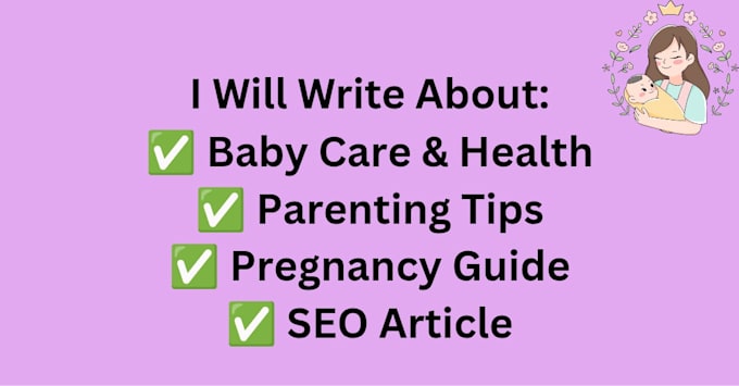 write SEO optimized bangla baby care and parenting articles