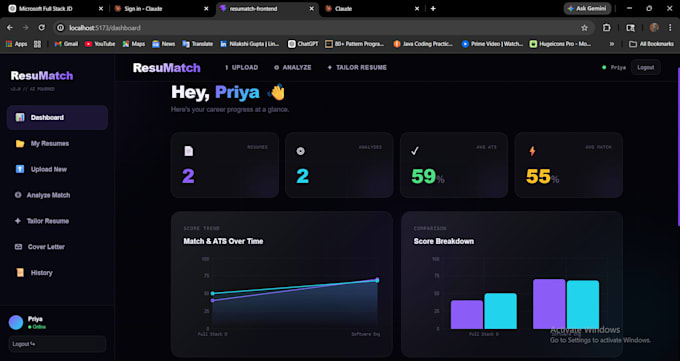 build a responsive full stack application