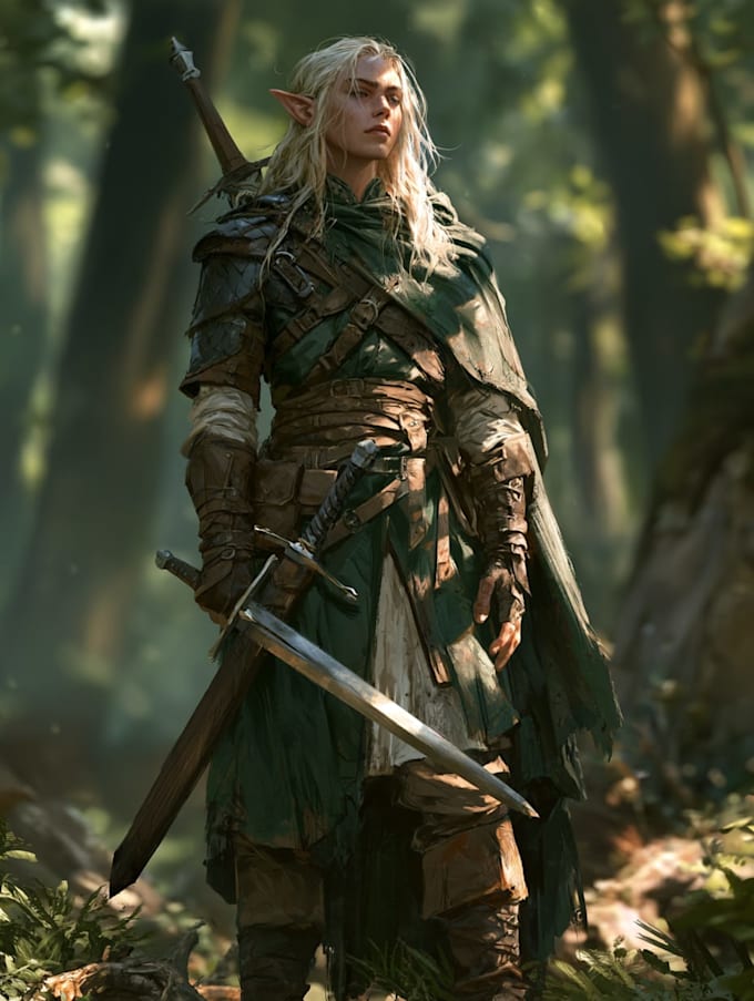 paint your dark fantasy dnd character illustration