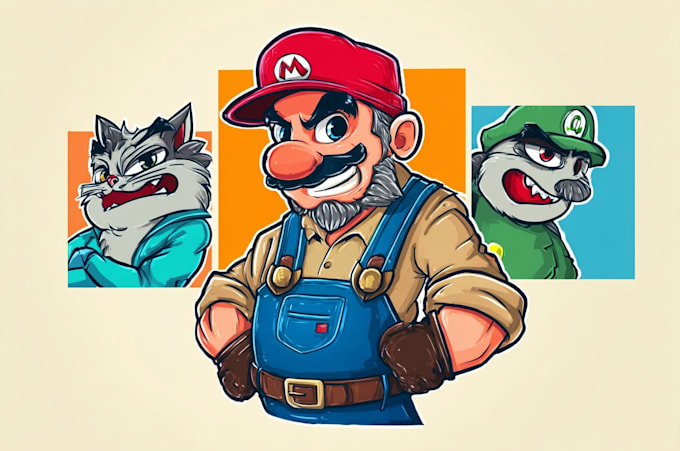 design highly attractive mascot cartoon logo design
