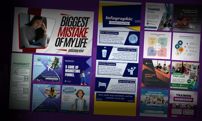 create professional canva posters and social media designs