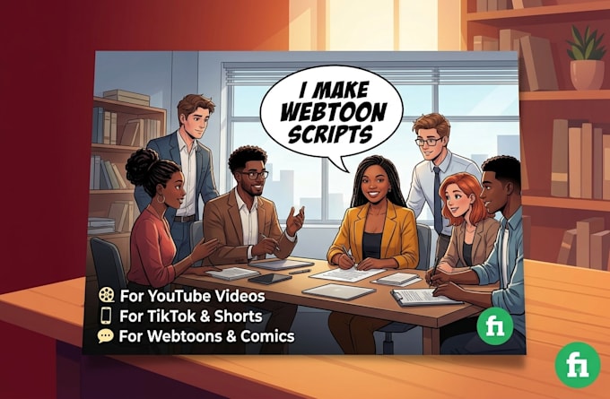 write webtoon script ,youtube and tiktok scripts
