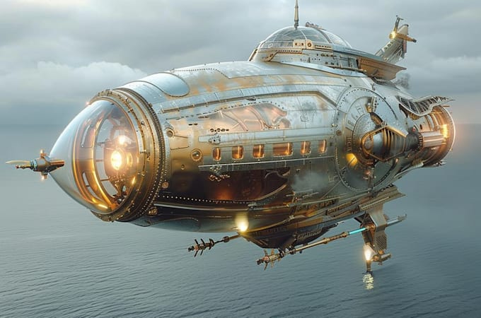 draw high quality spaceship concept
