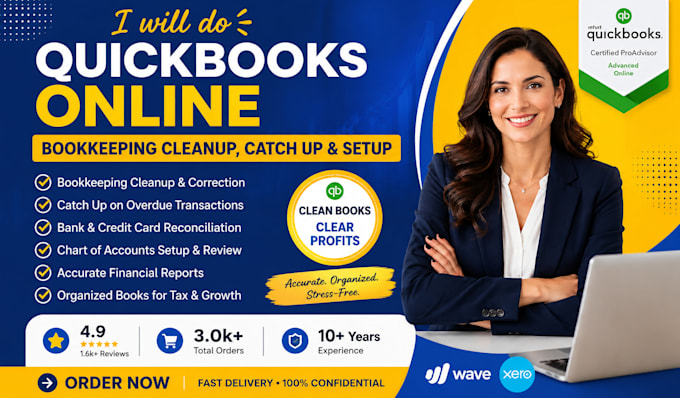 do quickbooks online bookkeeping cleanup catch up and setup