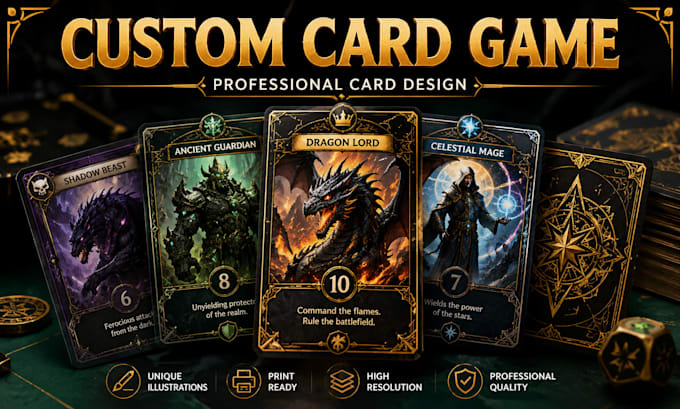 design custom card game and board game design