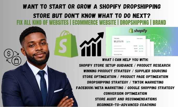 be your shopify dropshipping mentor, ecommerce dropshipping consultants