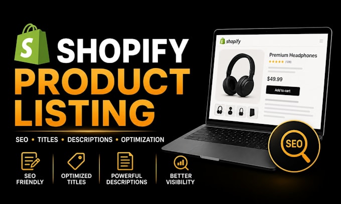 do professional shopify product listing