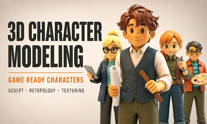 create 3d creature character models games and animation