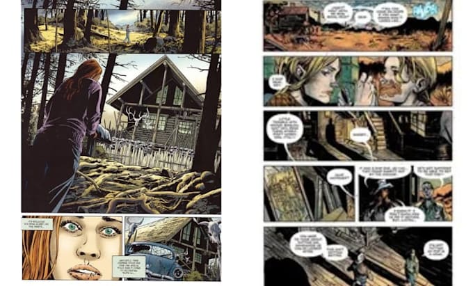 draw noir, horror and dark comic books art for your story