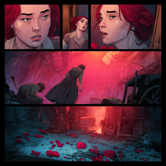 drawing comic page illustration