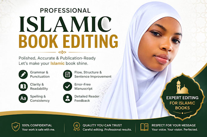 edit, proofread, and format your islamic book or ebook
