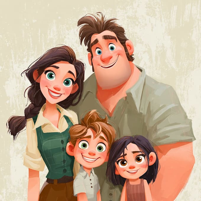 beautiful portrait in disney cartoon