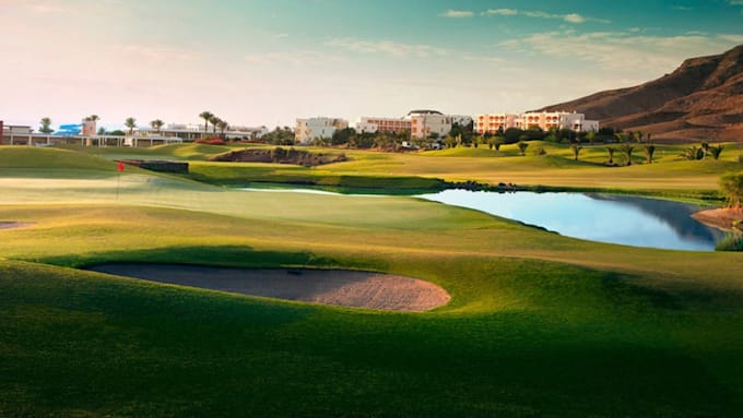 create a 3d golf course and landscape design