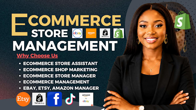 be your ecommerce store management, ecommerce store manager, commerce assistant