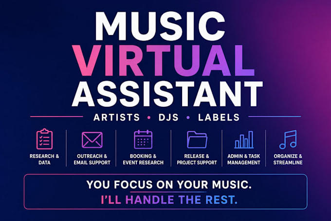 be your music artist, label or dj virtual assistant