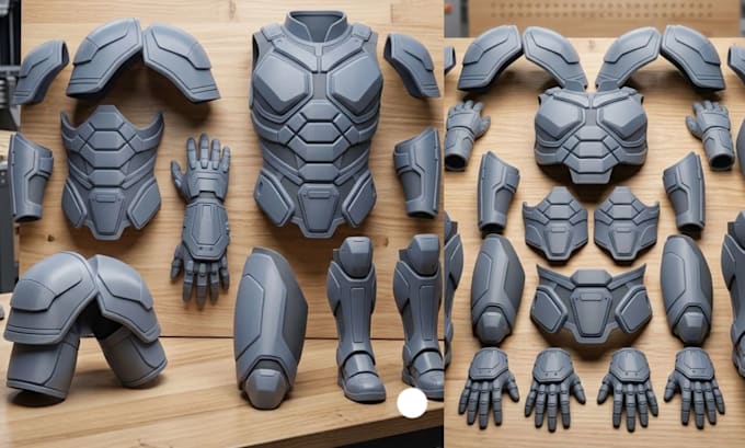 sculpt custom wearable 3d armor 3d helmet cosplay 3d print and painting armor