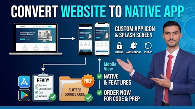 create a flutter webview app for android and ios