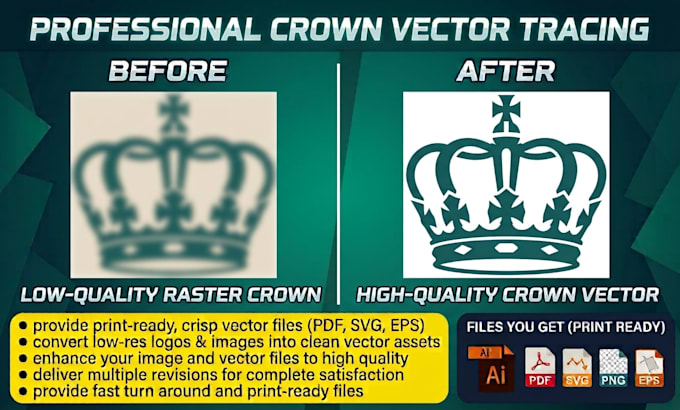 do accurate vector tracing ,logo vectorize ,image to vector