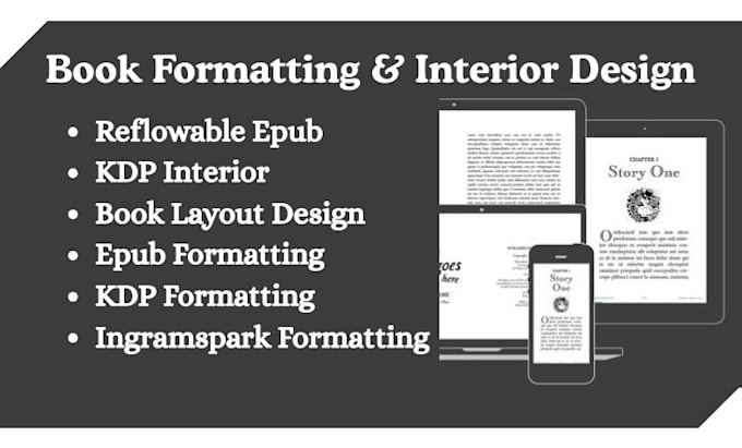 format reflowable epub kindle kdp interior book layout design ingramspark