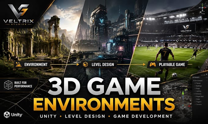 develop 3d environment unity unreal level design