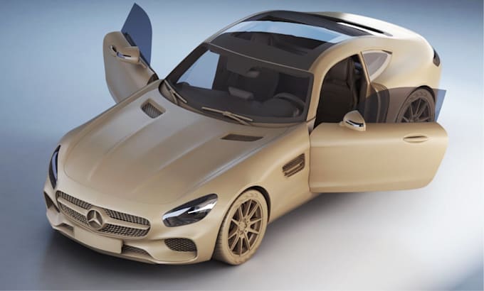 create 3d supercar, animate suv model, widebody kit for 3d printing, aerodynamic