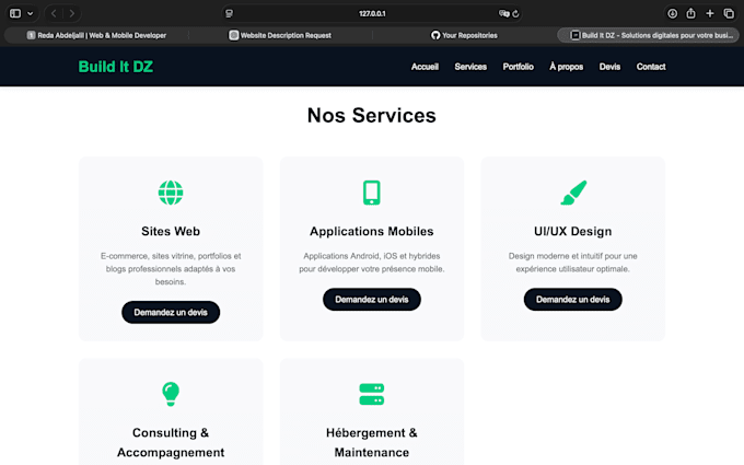 build a responsive landing page ecommerce and booking system