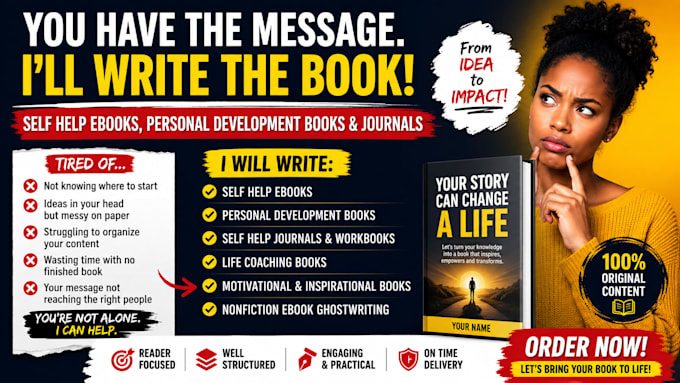 write a self help ebook, personal development book or journal