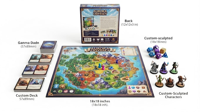 design board game card game tabletop game cards box rulebook tarot card game