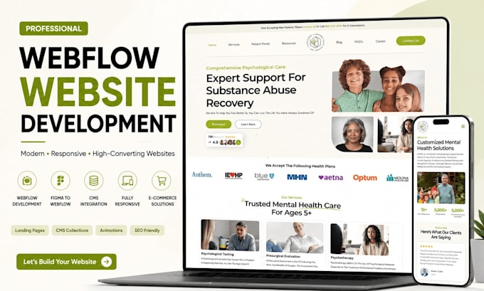design or develop webflow websites, figma to webflow, webflow developer