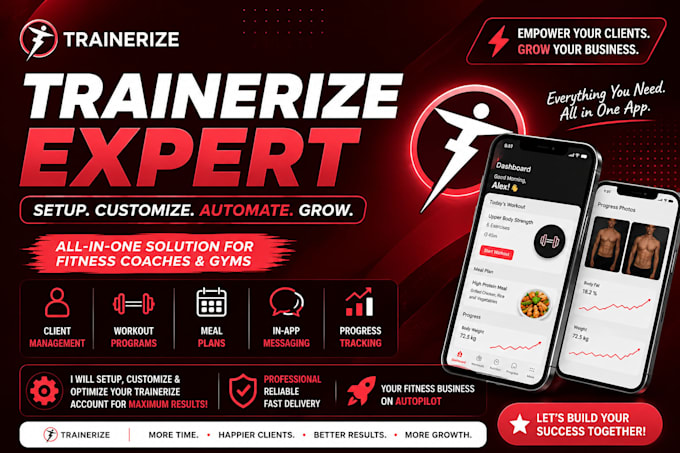 setup trainerize account and upload workout program and workout plan trainerize