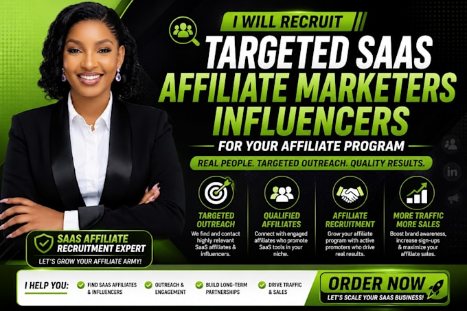 recruit targeted saas affiliate marketers influencers for your affiliate program
