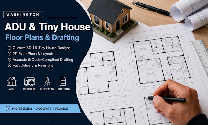 design washington adu, tiny house floor plans and residential drafting