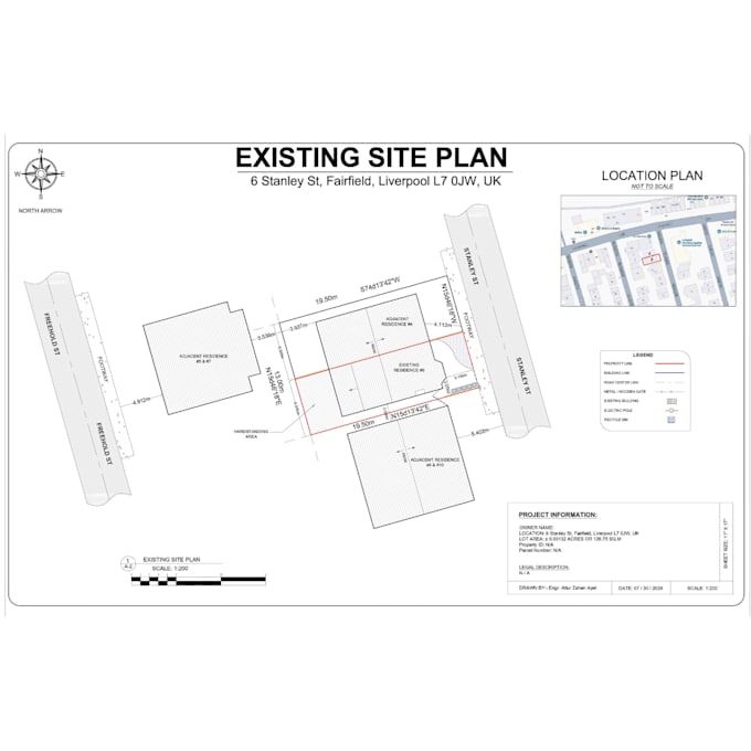 create a professional property site plan in autocad from google maps