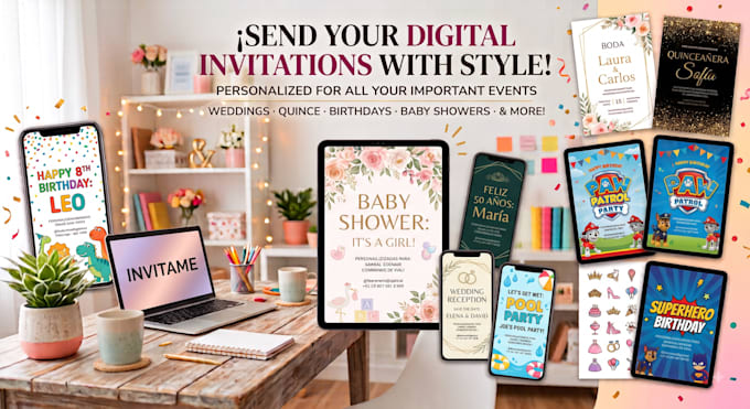design a beautiful digital invitation for your event