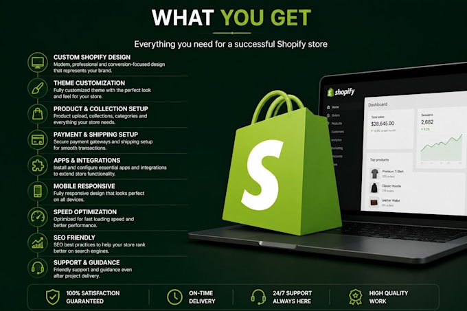 design, redesign, revamp or build a shopify store