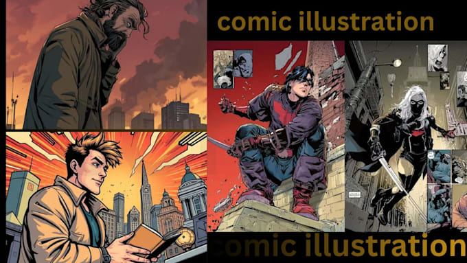 do  comic book art, comic pages and graphic novel illustration, comic panel