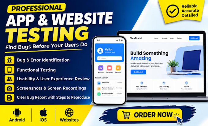 manually test your mobile app and website for bugs