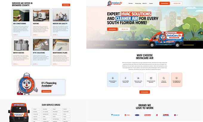 design a lead generating hvac website and home services website