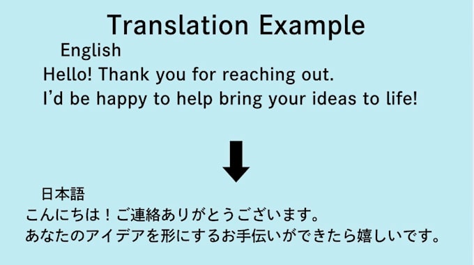 translate english to japanese
