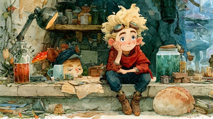 draw a children book illustration